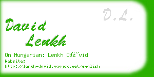 david lenkh business card